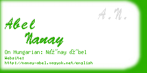 abel nanay business card